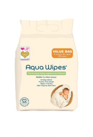 AQUA WIPES mitrās salvetes 4×64 gab. AQW64F4B