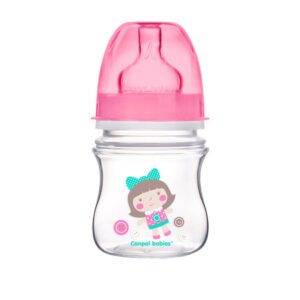CANPOL BABIES Plata kakla barošanas pudelīte 120ml EasyStart colorful animals 35/205