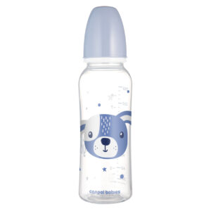 CANPOL BABIES šaura kakla pudelīte CUTE ANIMALS, 250 ml, 11/841_blu