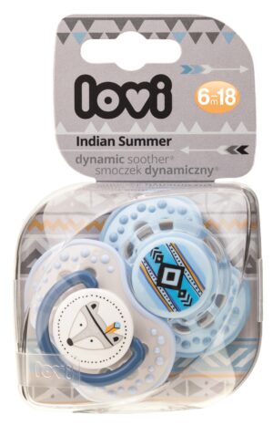 LOVI dinamiskais silikona knupītis Indian summer 6-18mēnešiem 2 gab, 22/857boy