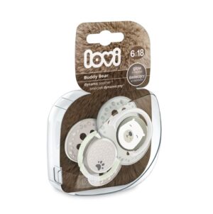 LOVI dinamiskais knupītis māneklis Buddy Bear 6-18 mēn. 2 vnt. 22/865