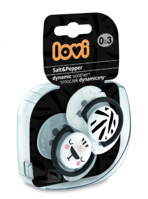 LOVI dinamiskais knupītis māneklis Salt&Pepper 0-3m, 2 gab, 22/877