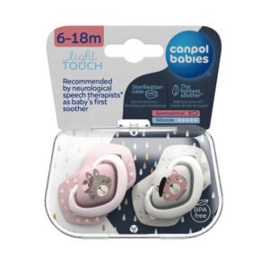 CANPOL BABIES silikona māneklītis, simetrisks BONJOUR PARIS, 6-18m, 2 gab,  22/648_pin