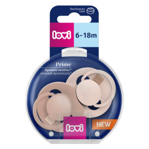LOVI silikona dinamiskais knupītis Prime, Nude/ Blush,  6-18m,  2 gab.,  34/406