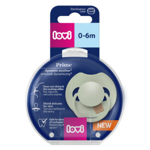 LOVI silikona dinamiskā knupīša Prime, Pistachio,  0-6m,  1 gab.,  34/412
