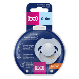 LOVI silikona dinamiskā knupīša Prime, Baby Blue,  0-6m,  1 gab.,  34/416