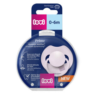 LOVI silikona dinamiskā knupīša Prime, Lilac,  0-6m,  1 gab.,  34/420