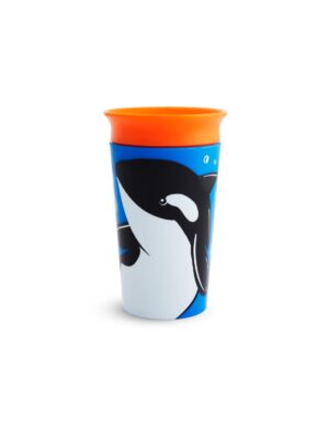 MUNCHKIN WildLove Sippy krūzīte, 266 ml, orca, Miracle 360,  6m+, 05177802