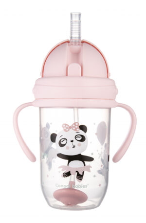 CANPOL BABIES mācību krūze EXOTIC ANIMALS, 6m+, 270ml, pink, 56/606_pin