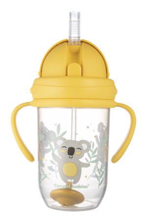 CANPOL BABIES mācību krūze EXOTIC ANIMALS, 6m+, 270ml, yellow, 56/606_yel