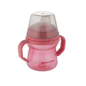 CANPOL BABIES krūzīte ar silikona snīpi, FirstCup, 150ml, rozā, 56/614_pin