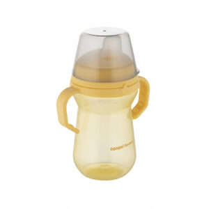 CANPOL BABIES krūzīte ar silikona snīpi, FirstCup, 250ml, dzeltena, 56/615_yel