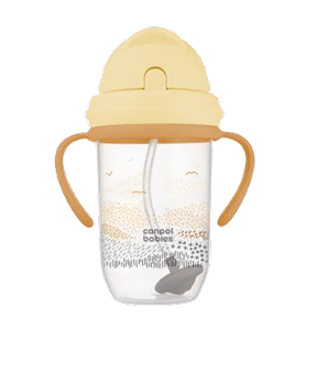 CANPOL BABIES neizlejamā pudele ar  salmiņu MOUNTAINS, 270 ml, 56/620_bei