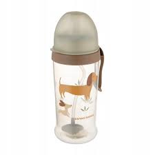 CANPOL BABIES neizlīstošā pudelīte ar salmiņu DOGS, 350 ml., 56/510_bro