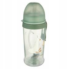 CANPOL BABIES neizlīstošā pudelīte ar salmiņu GEESE, 350 ml., 56/510_gree