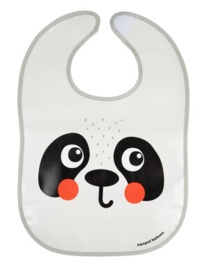 CANPOL BABIES barošanas lacīte  ar kabatu BABIESBOO PANDA, 9/232_whi