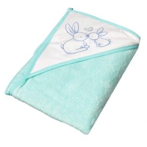 TEGA dvielis ar kapuci BUNNY, 100×100 cm., Mint, KR-008