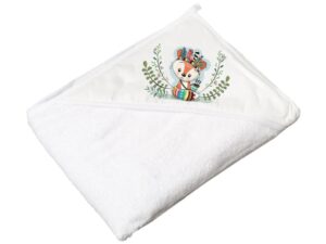 TEGA dvielis ar kapuci LITTLE FOX, 100×100 cm., White, DZ-008