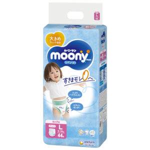 MOONY biksītes meitenēm Airfit L 9-14kg 44 gab., 20099