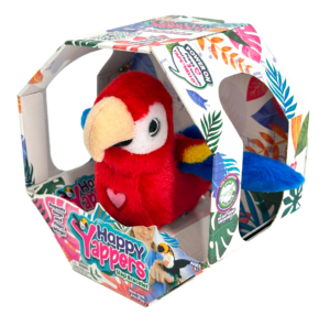 HAPPY YAPPERS interaktīvs plīša putns Sarkanā Ara, 9594