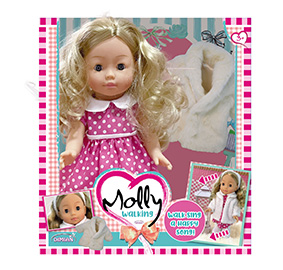 BAMBOLINA 33cm Molly staigājoša lelle ar 3 klasiskām dziesmām, BD1226