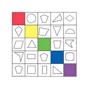 Universal Shapes Coding Mat for Robotics and Mathematics