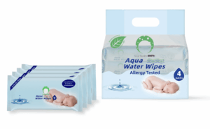 AQUA WATER WIPES mitrās salvetes 50×4 gab., 2000302